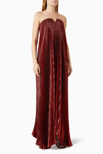 Black Tie Pleated Gown