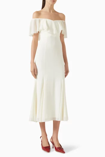 Charee Off-shoulder Midi Dress