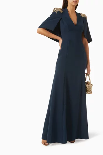 فستان سهرة ستار شور مطرز