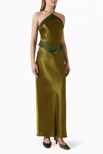 Jillian Maxi Dress in Silk