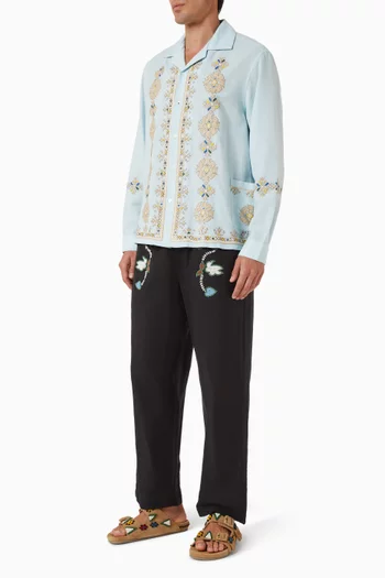 Roses Shirt in Cotton-blend