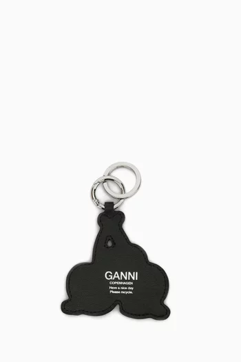 Cherry Keyring in Leather