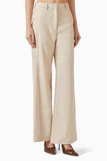 Wide-leg Suit Pants in Viscose Blend
