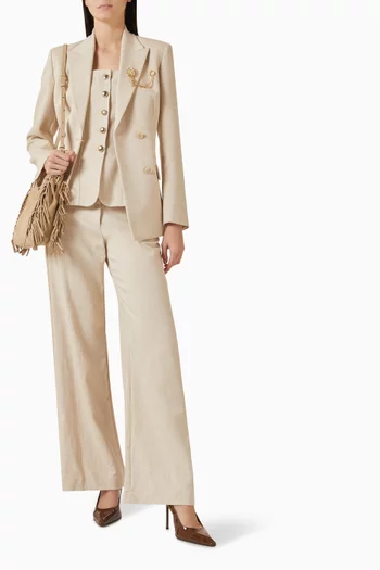 Button-front Top in Viscose Blend