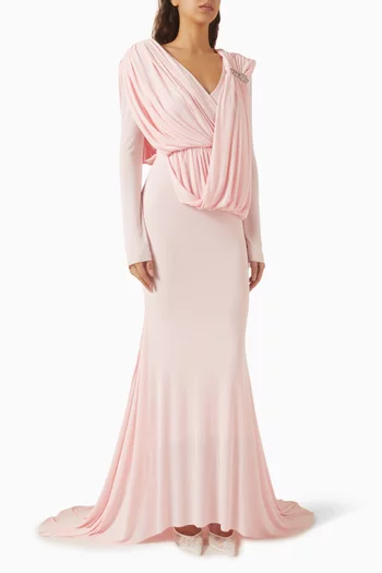 Celian Drape Dress in Jersey