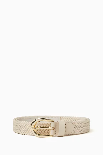 Carol Braided Belt in Leather