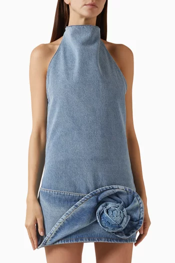 Rose Mini Dress in Denim