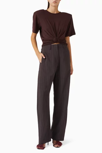 Knotted Cropped T-shirt