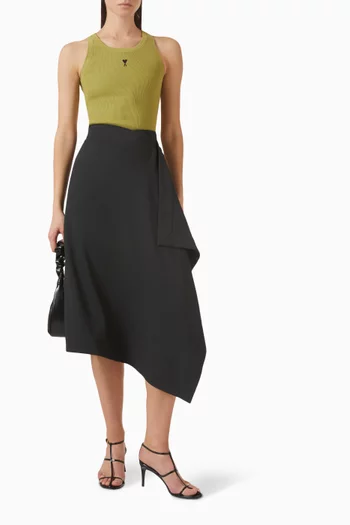 بلوزة ايه دي سي بلا أكمام قطن مضلع