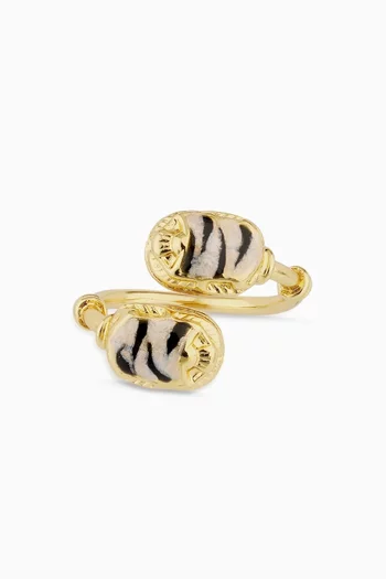 Duality Scaramouche Ring in Gold-plated Metal