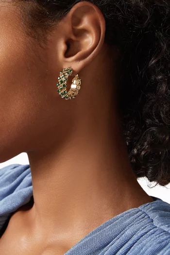 أقراط دائرية إيزيلدا ميني معدن مطلي بلون ذهبي