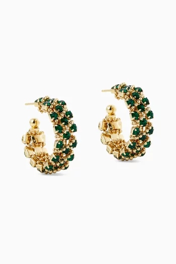 أقراط دائرية إيزيلدا ميني معدن مطلي بلون ذهبي