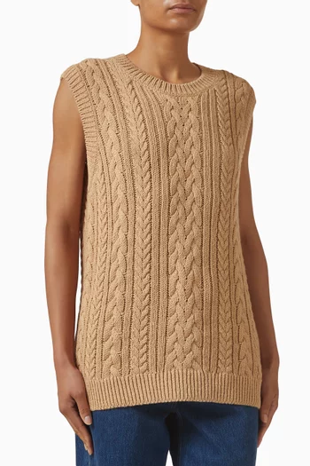 Cable-knit Vest