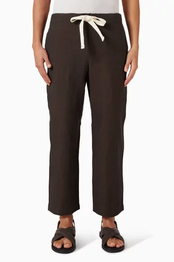 Elasticated Pants in Linen