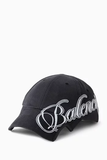 كاب بشعار الماركة بخط يدوي قطن دريل