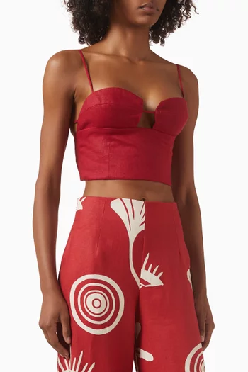 Imperia Crop Top in Linen