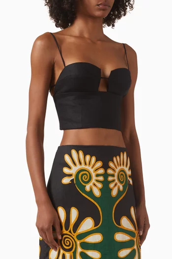 Imperia Crop Top in Linen