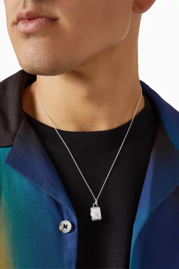 قلادة بدلاية على شكل حقيبة سفر فضة إسترلينية