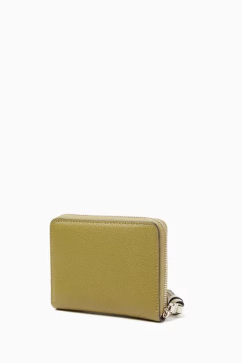 Small Loop Zip Wallet in Leather