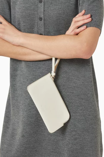 Zip Wrislet Pouch in Leather