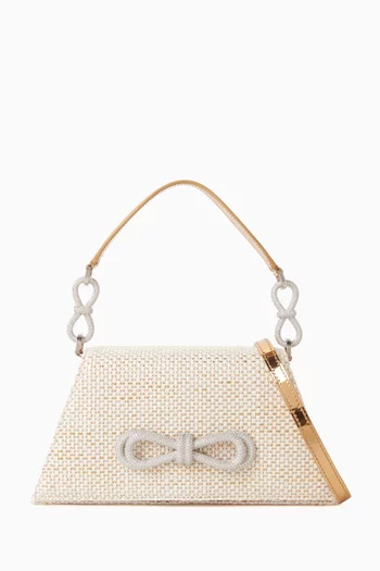 Medium Samantha Top-handle Bag in Lurex-raffia