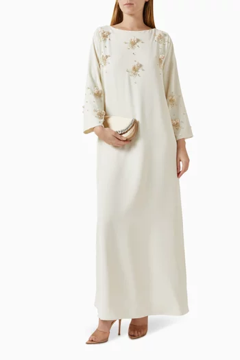 Embellished Kaftan in Crepe