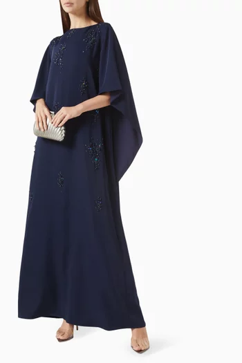 Embellished Kaftan in Crepe