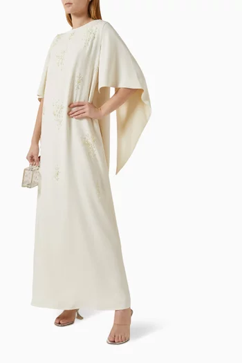 Embellished Kaftan in Crepe