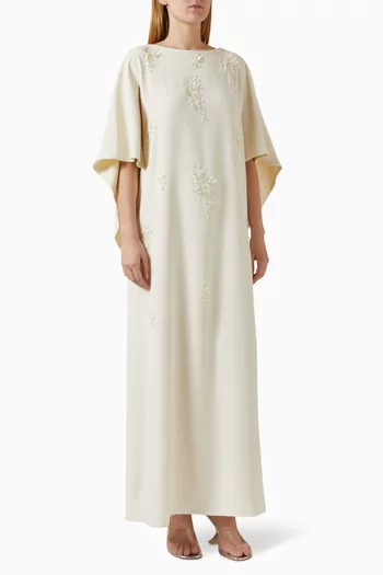 Embellished Kaftan in Crepe