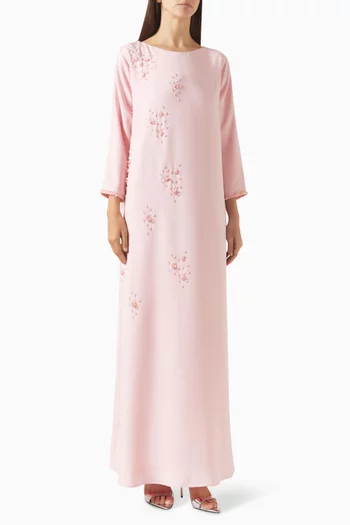 Embellished Kaftan in Crepe