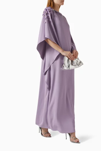 Embellished Kaftan in Crepe