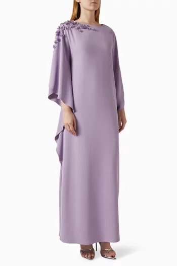 Embellished Kaftan in Crepe
