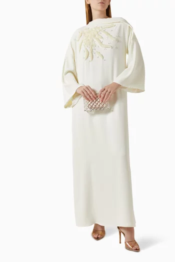 Embellished Kaftan in Crepe