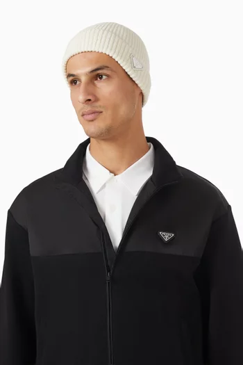 Logo Beanie in Wool-cashmere