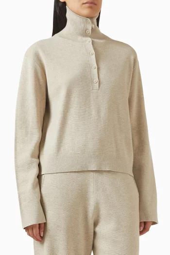 سترة تتريس مزيج صوف مارينو