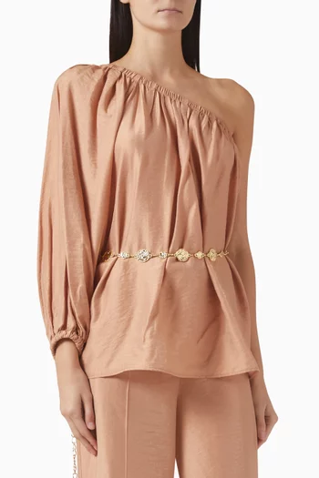 Chain Off-shoulder Blouse