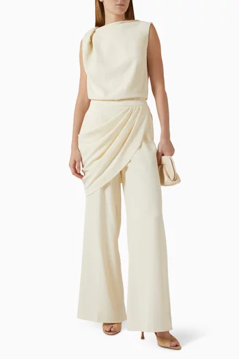 Gathered Sleeveless Blouse