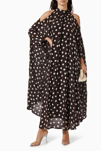 Polka-dot Print Maxi Dress