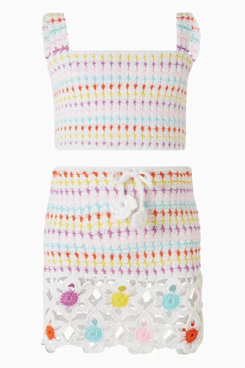 بلوزة كروشيه قصيرة 