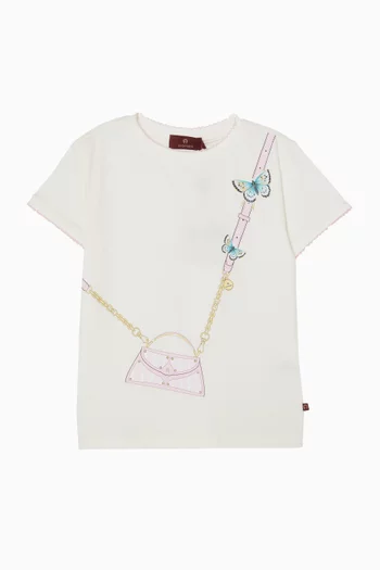 Bag-print T-shirt in Cotton