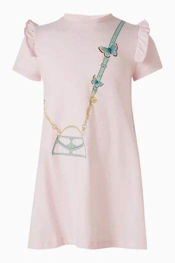 فستان بطبعة فراشات قطن