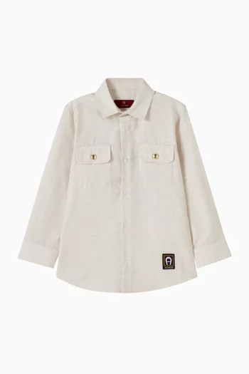 Logo-patch Shirt in Cotton