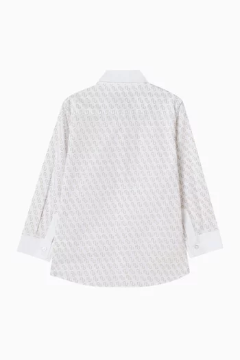 Logo-print Shirt in Cotton-poplin
