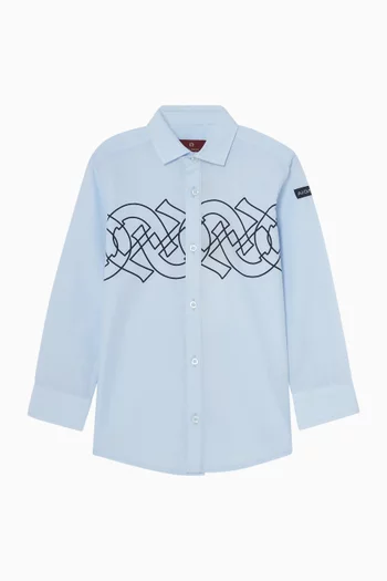 Criss-cross Logo-print Shirt