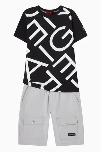 All-over Print Logo T-shirt