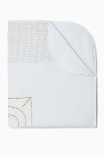 بطانية للرضع مطرزة بشعار الماركة قطن بيما