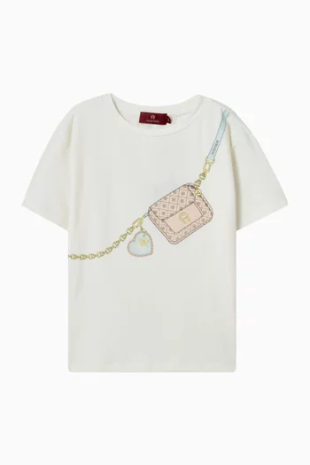 Chain Wallet Print T-shirt in Cotton