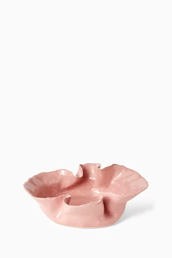 طبق صغير مزين بكشكش خزف