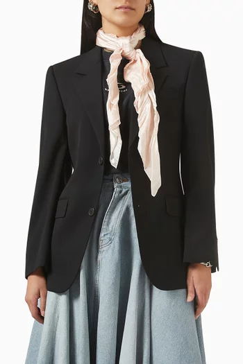 BB Twist Scarf in Silk Jacquard