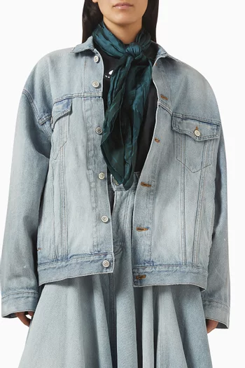 BB Twist Scarf in Silk Jacquard